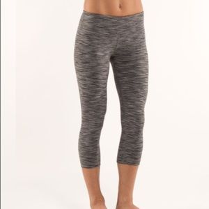 Lululemon Wunder Under crop Wren space dye/Wren